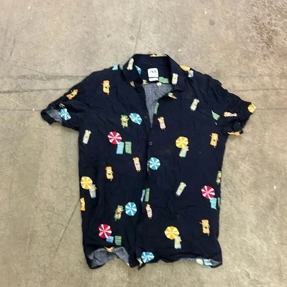 Zara novelty print  shirt‎